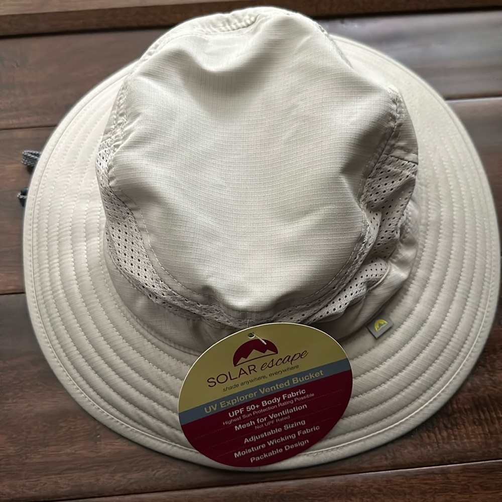 Solar escape UV explorer boonie hat OSFM cream color new